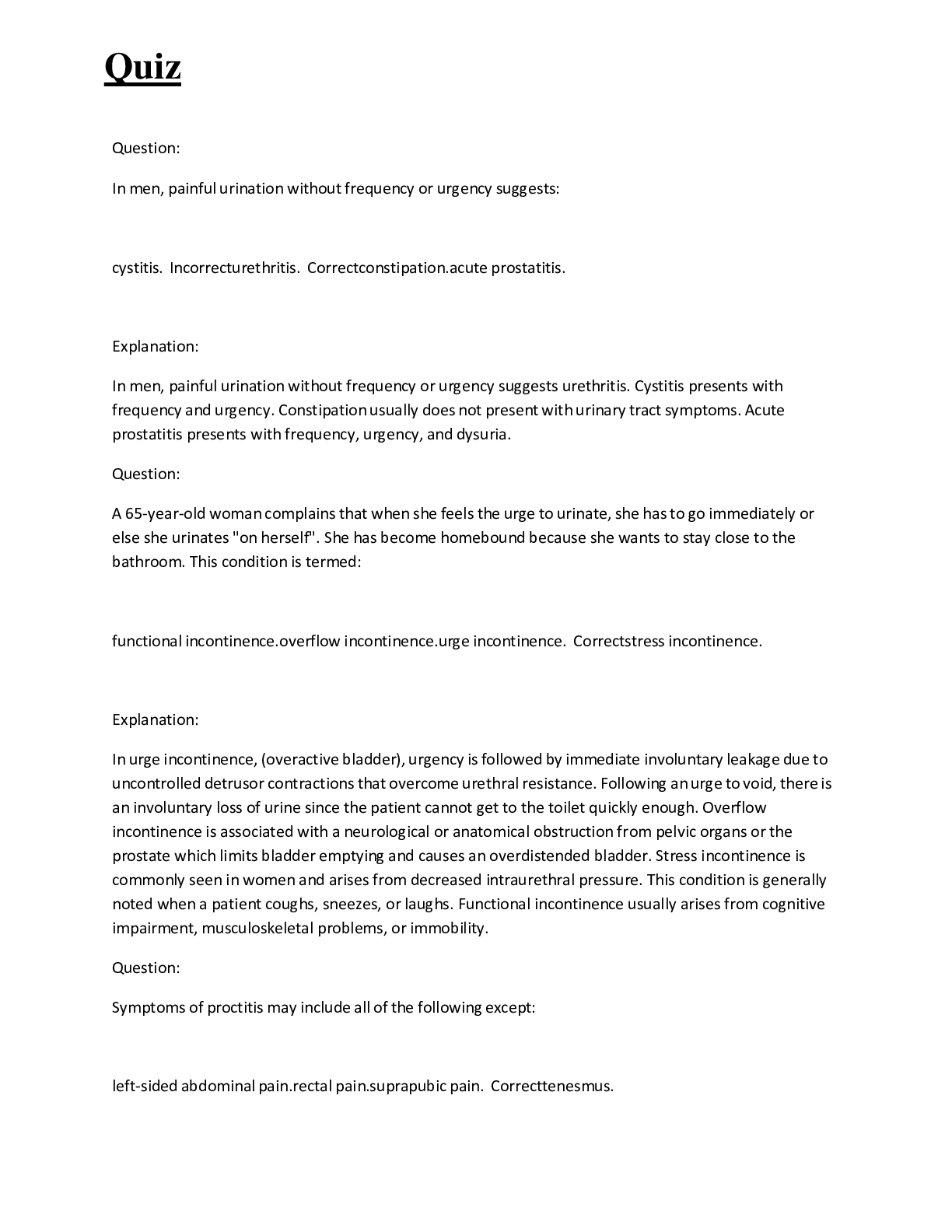 Preview image of NR 509-Urology Q&A document